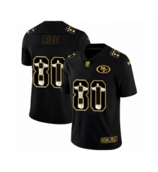 Men's San Francisco 49ers #80 Jerry Rice Jesus Black Faith Edition Limited Stitched Jersey